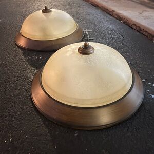 Elegant Dome Ceiling Light Fixtures set of 2